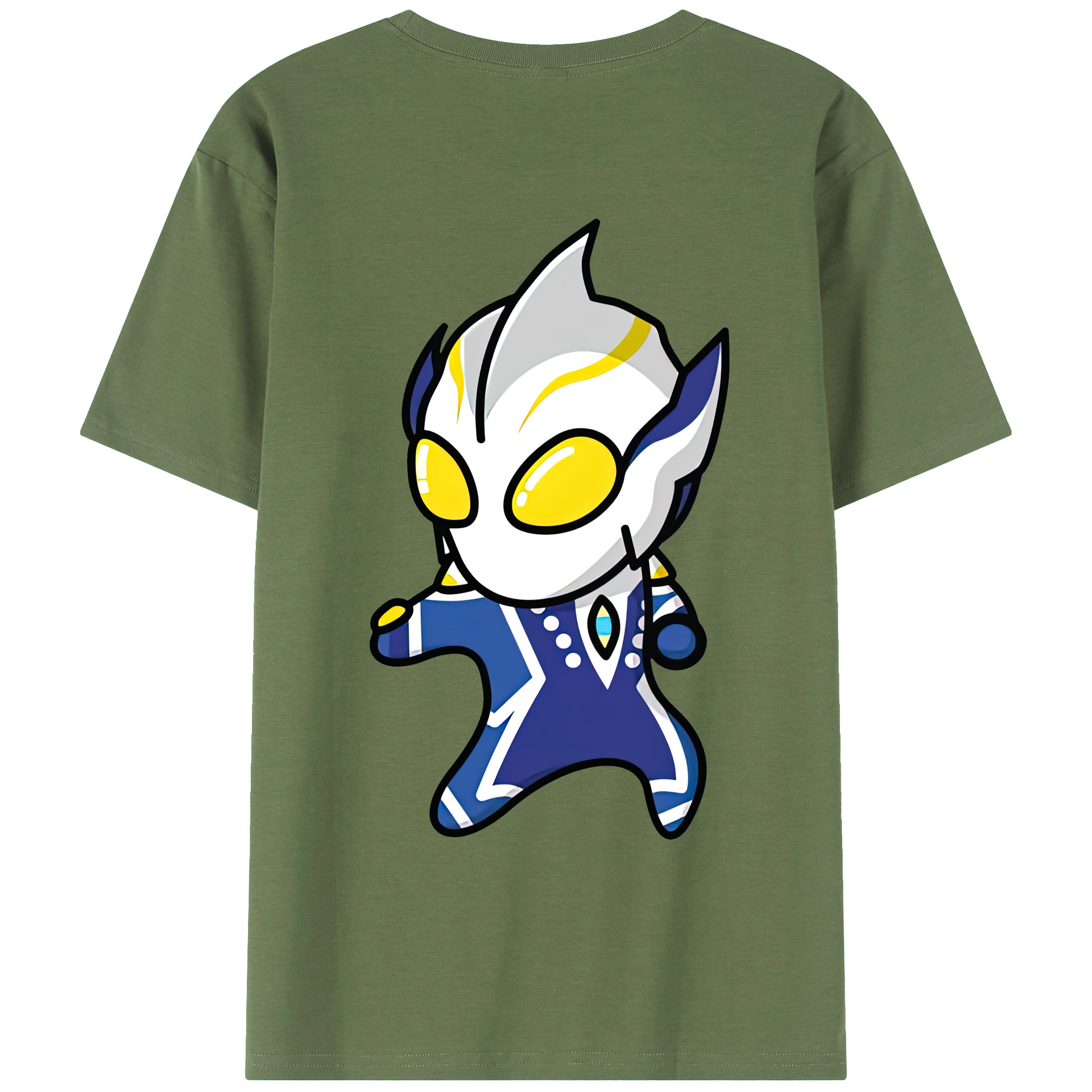 （画像用） ウルトラマン Ultraman 綿100％ メンズ半袖Tシャツ（バックプリント） 通気性